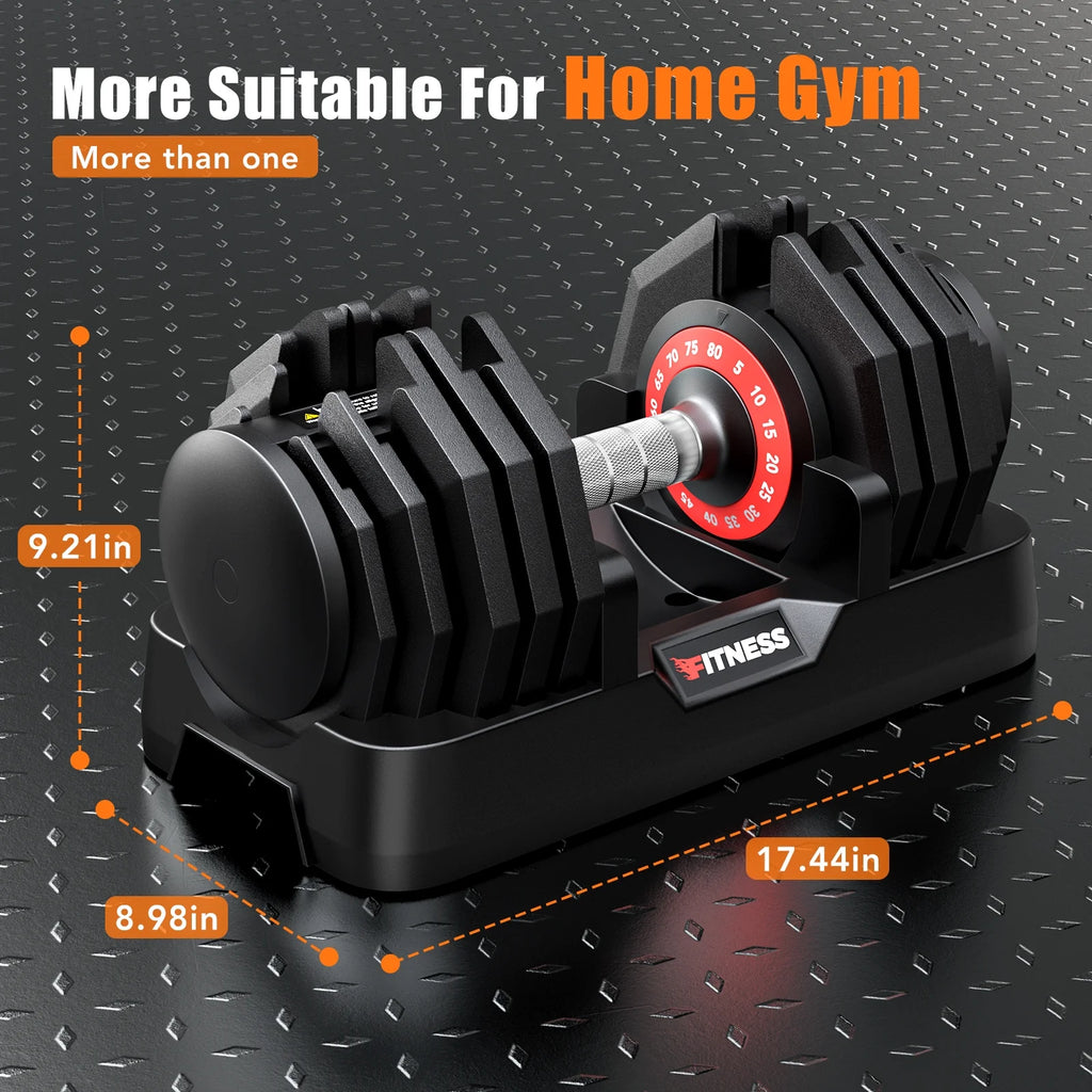 Juego De Mancuernas Ajustables De 160LB (80Lbs*2), 16 En 1 De Selección Rápida, Pesas Ajustables De 5-80Lbs Para Entrenamiento En Casa De Cuerpo Completo