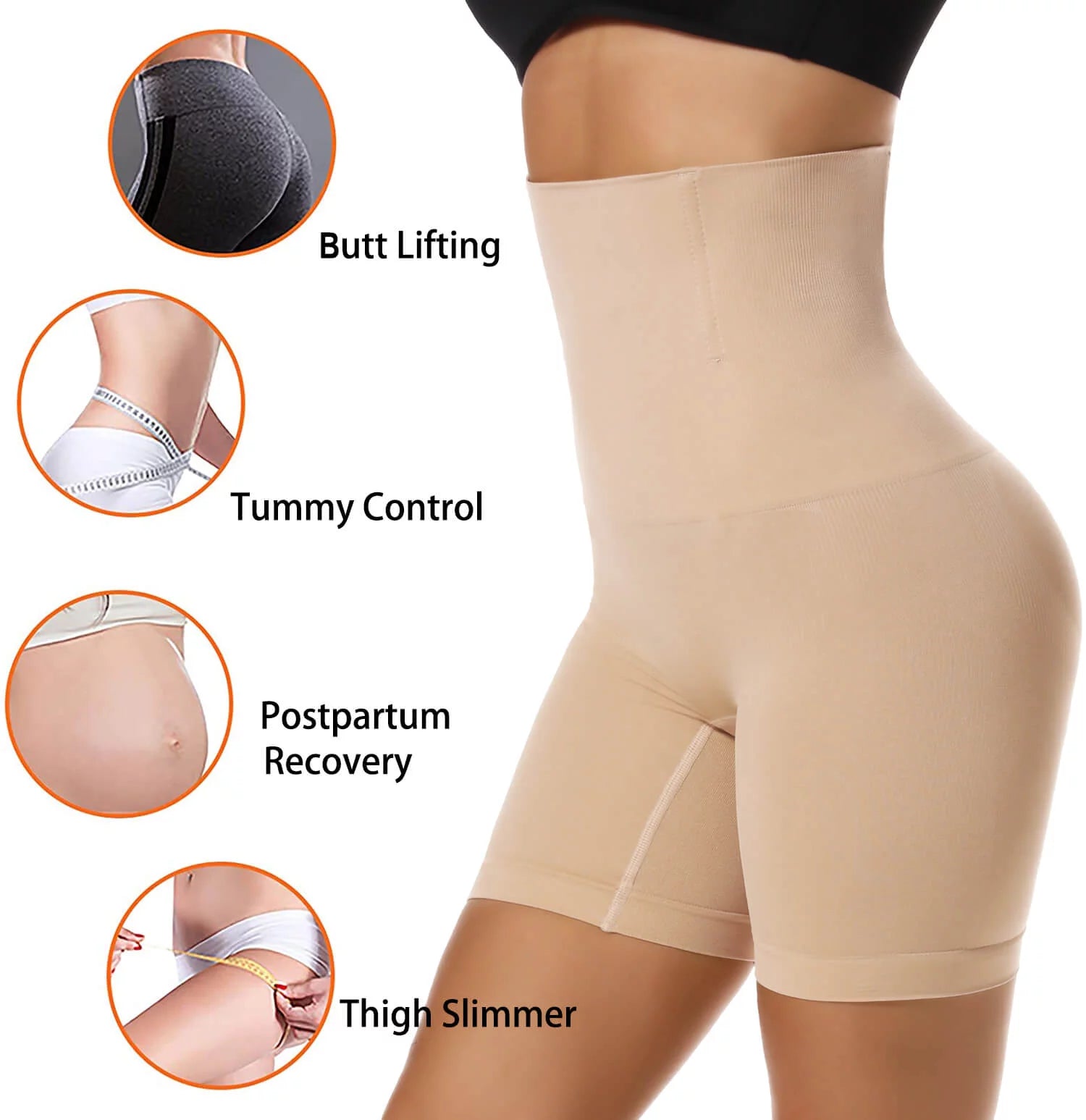 Faja Moldeadora Ropa Interior De Control Abdominal Moldeador Corporal Para Mujer Bragas De Cintura Alta Que Estilizan Los Muslos Y Levantan Los Glúteos